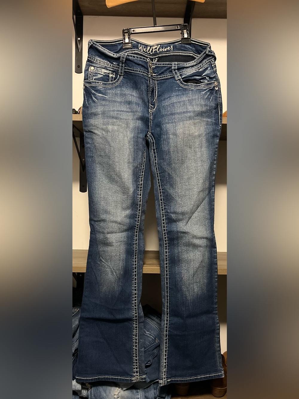 Women’s Blue Washed Denim Jeans